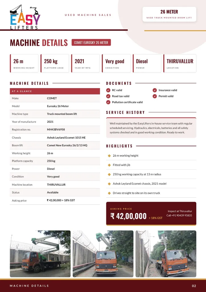 Comet 26m Page 2 - Machine Details.webp